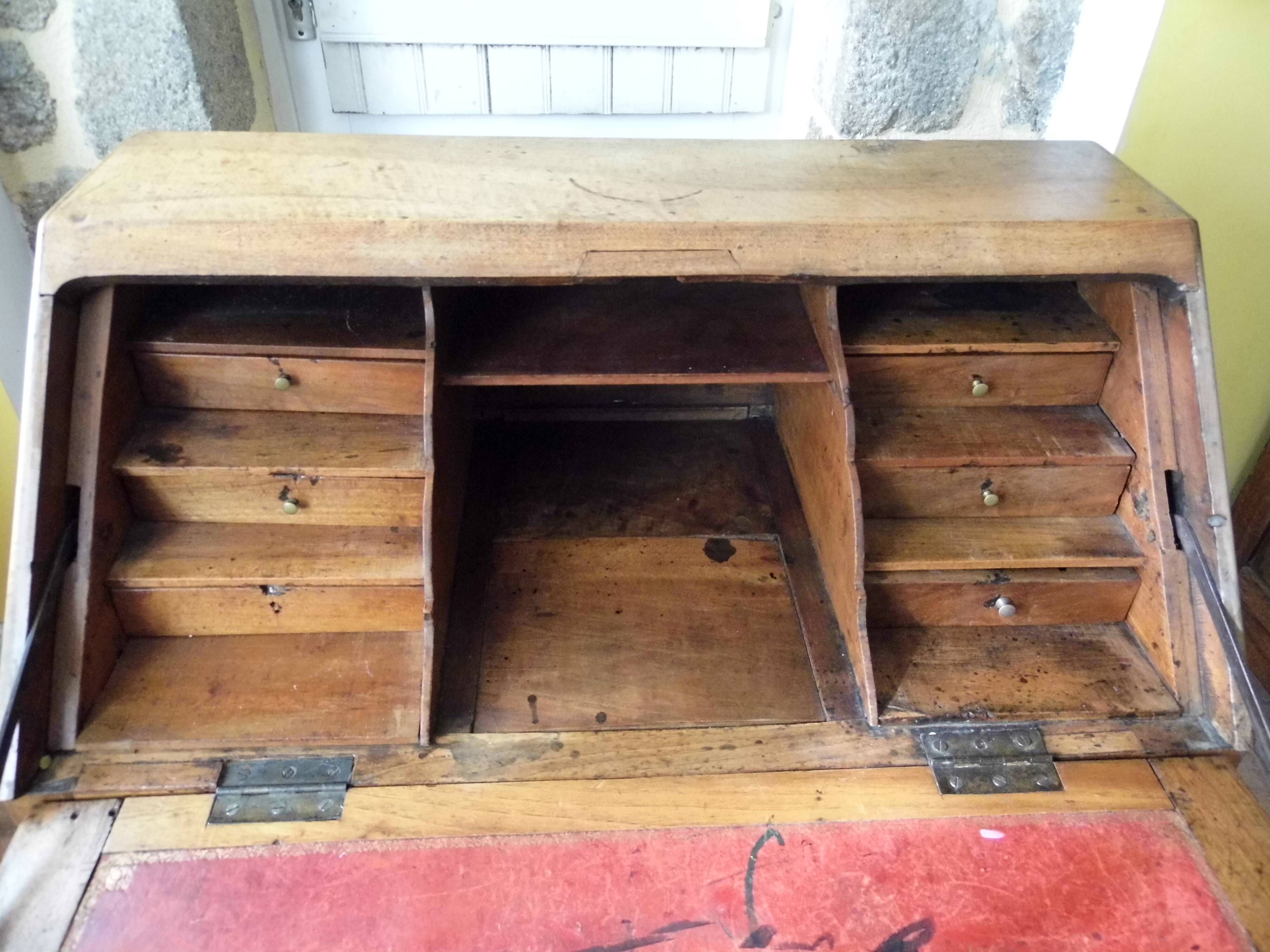 Donkey back office or slope desk, secretary to flap NINETEENTH century Louis XV style
