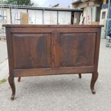 Commode crossbow style louis xv 2 drawers in walnut