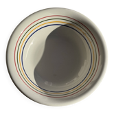 Petit saladier en faïence Italy blanc liseré marron vert orange D24.5
