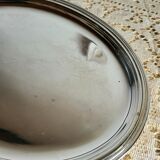 Small oval dish in silver-plated metal