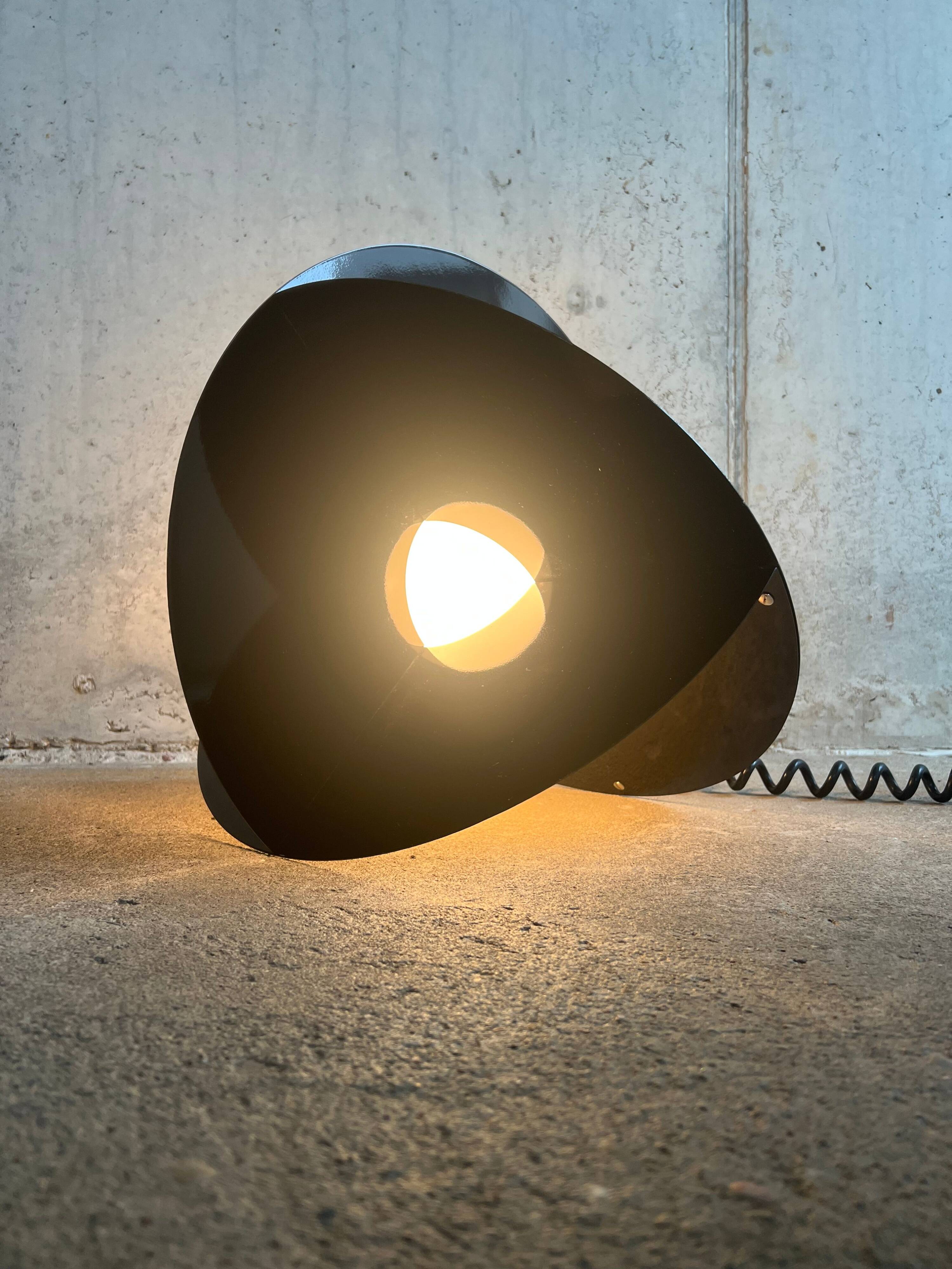 Black “Luna” lamp by Rinaldo Cutini