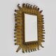Old rectangular oak leaf mirror in gilded metal Spain 60 70
