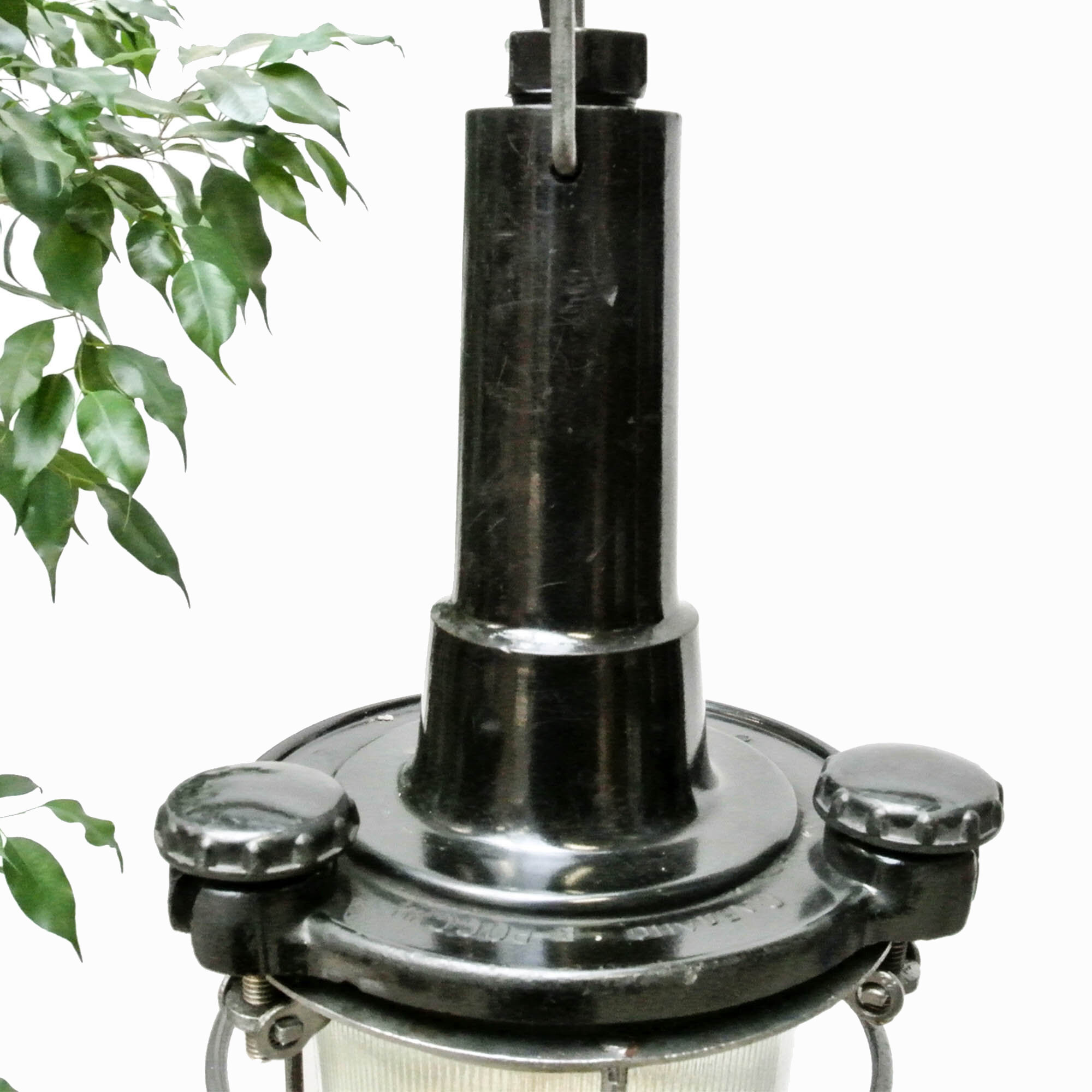 Black bakelite hand lamp