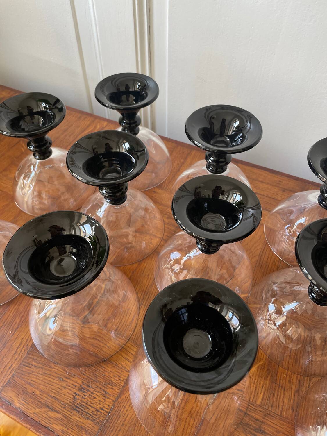 Set of 12 retro dessert cups