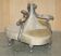 Silver-plated sculpted "Tete a Tete" canapé conversation, antique 19th century.