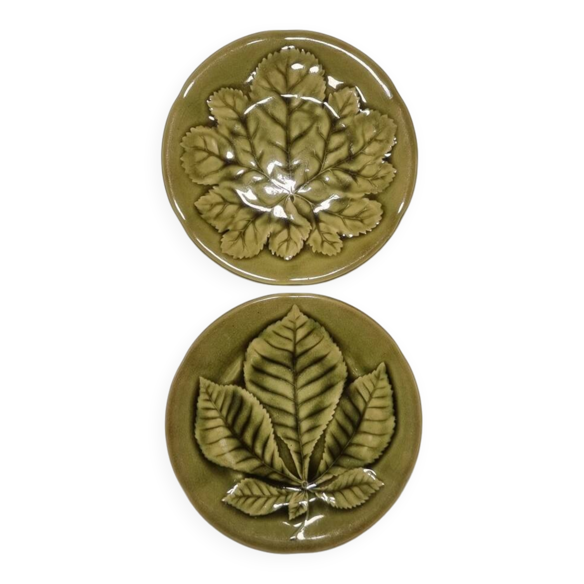 Duo d’assiettes en barbotine