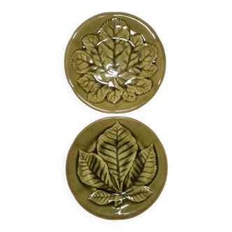 Pair of earthenware plates