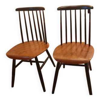 Set of 2 original signed Scandinavian chairs
