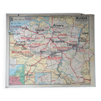Old Vidal Lablache map: Belgium.