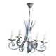 Wrought iron chandelier with 5 lamps - 20th century
