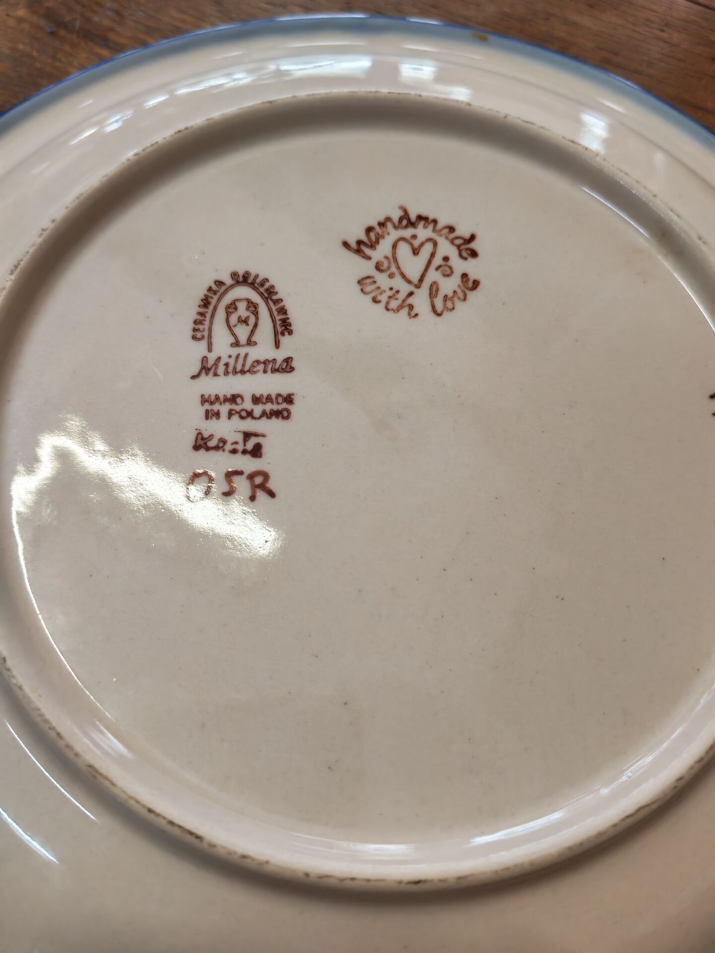 Cloche à fromage grès émaillée Boleslawiec Pologne