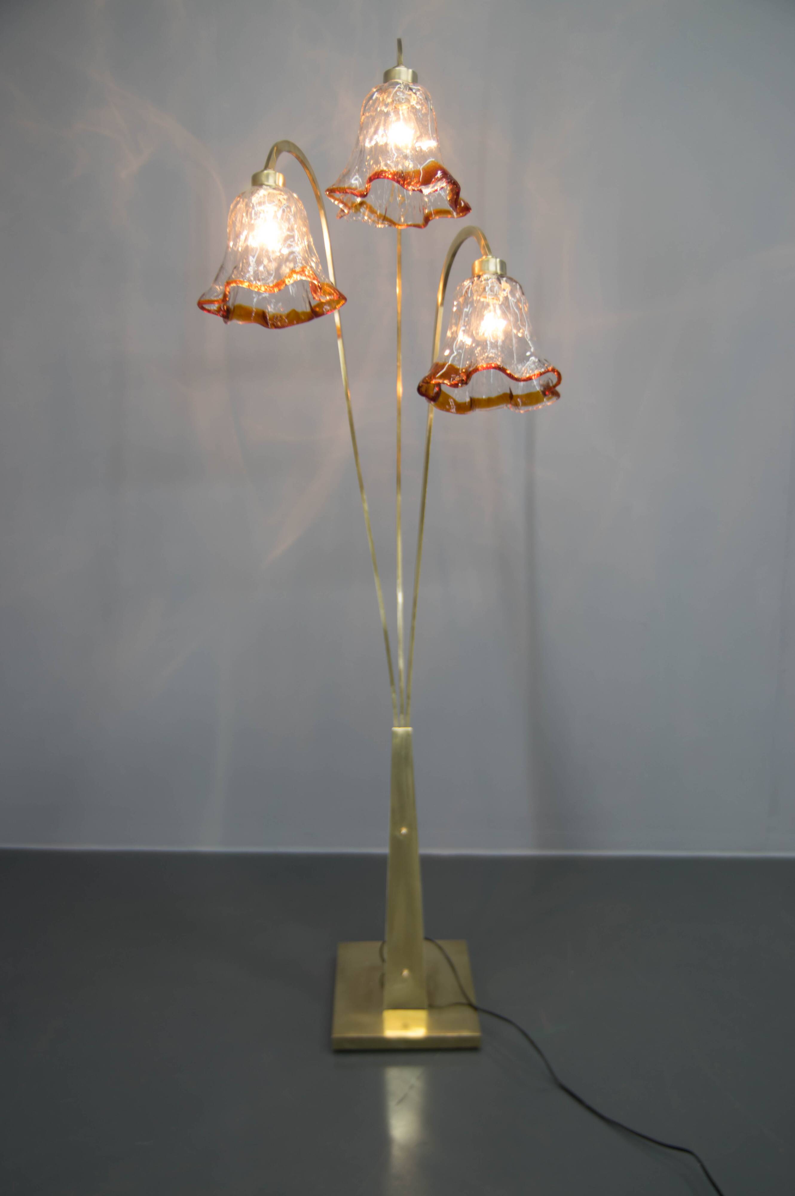 Murano Glass Floor Lamp, Italy, 1980s