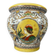Pot/Cachepot. Italian Renaissance Majolica ceramic. Asiatic style