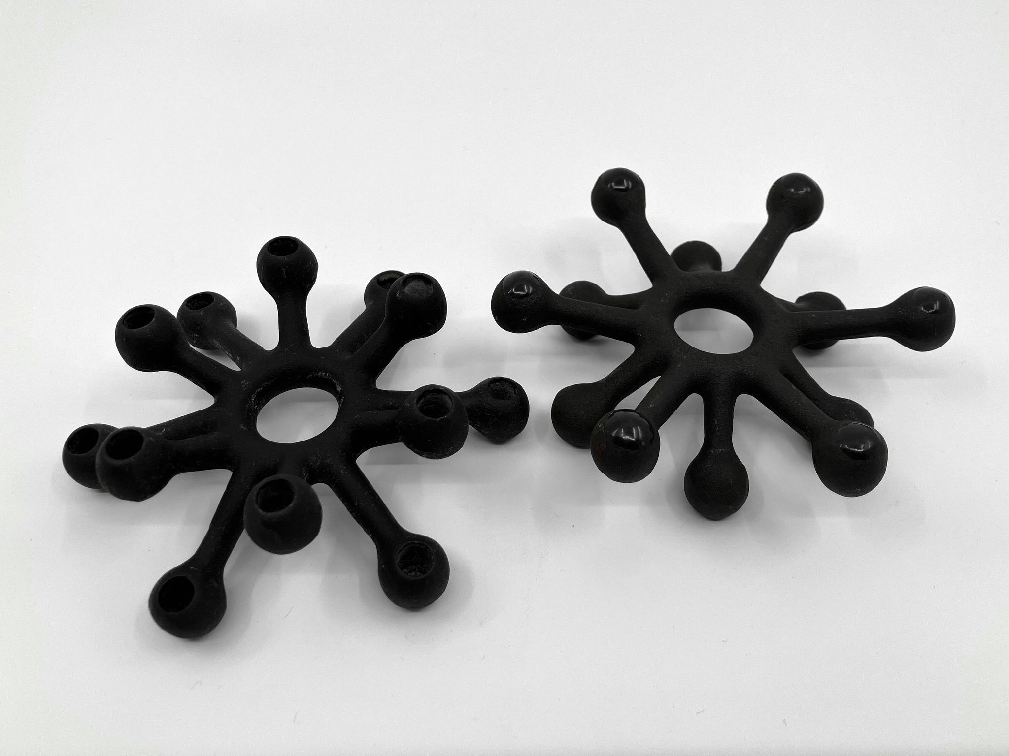 "The Spider" Cast Iron Candlesticks • Dansk Designs • 1962