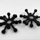 "The Spider" Cast Iron Candlesticks • Dansk Designs • 1962