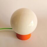 Vintage white opaline "Orange" living room bedside desk lamp