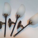 1950 Lunel articulated torchiere wall lights