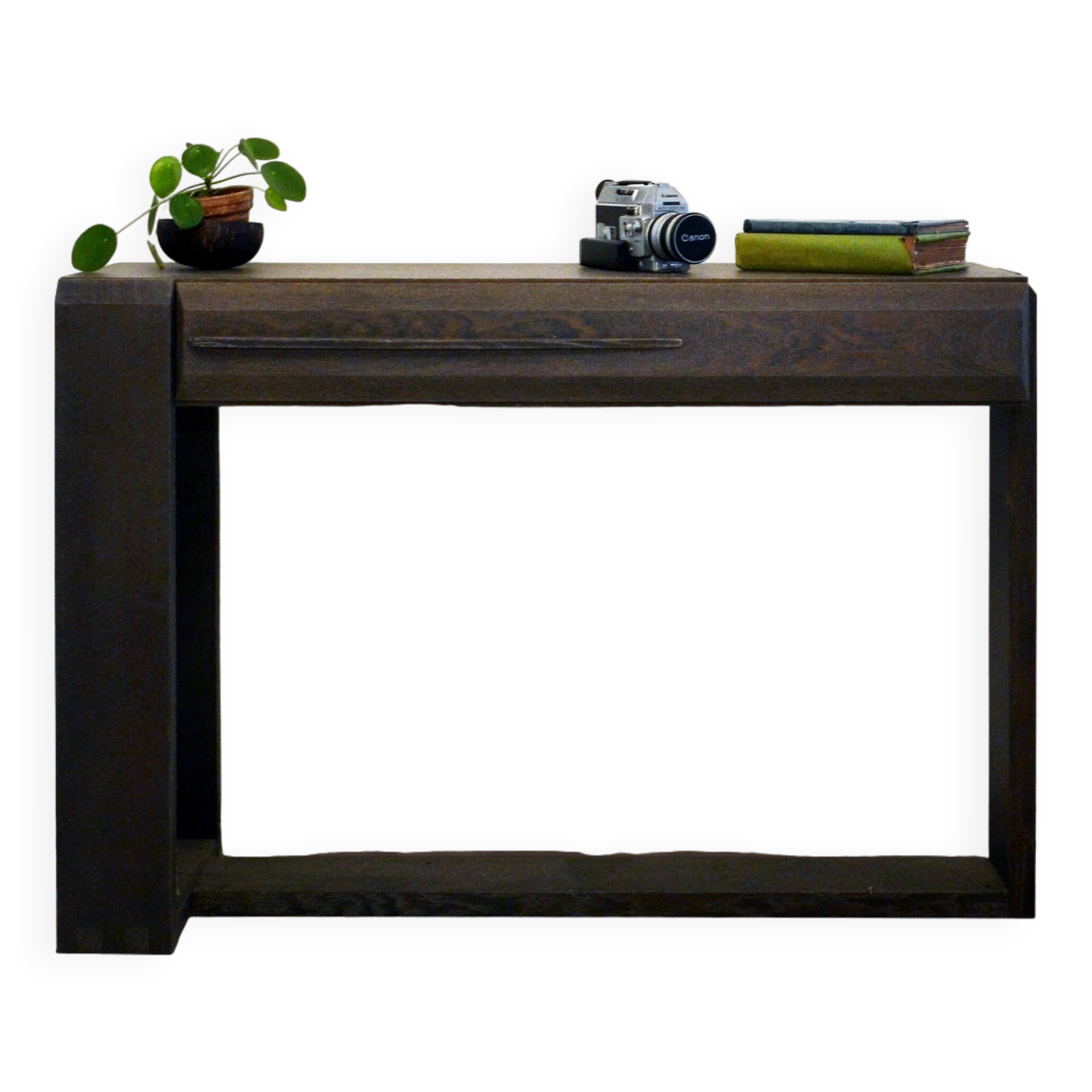 Console en chêne avec tiroir