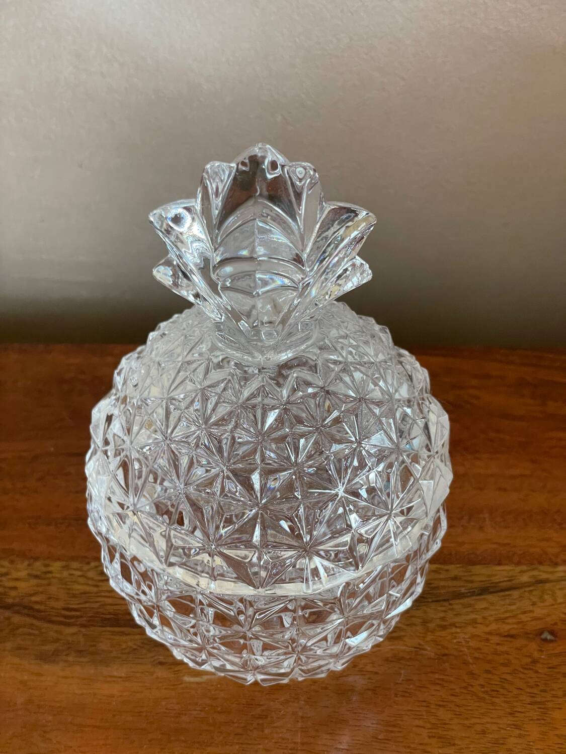 Crystal pineapple sugar bowl