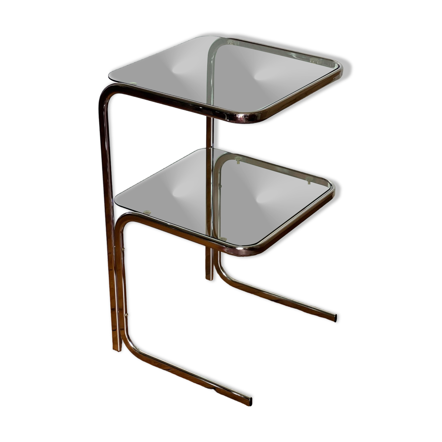 Service/end of vintage canape 1970 double tray