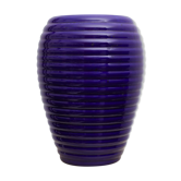 Blue Ceramic Vase - layered ring shape