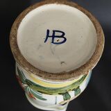 HB Quimper earthenware pitcher, late 19th century character