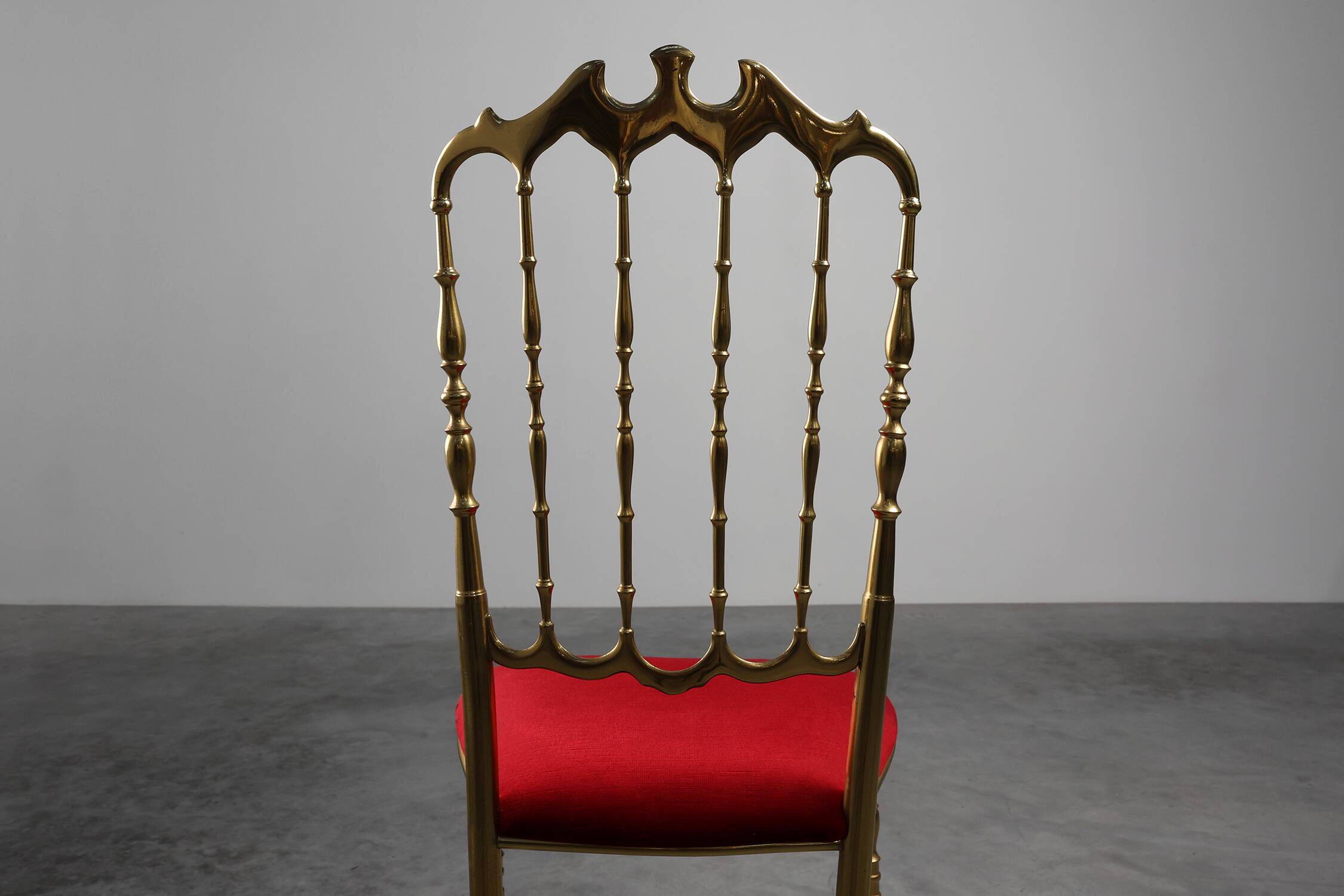 Hollywood Regency Brass Chiavari Chair by Giuseppe Gaetano Descalzi, Italy,