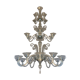Chandelier three floors in glass of murano