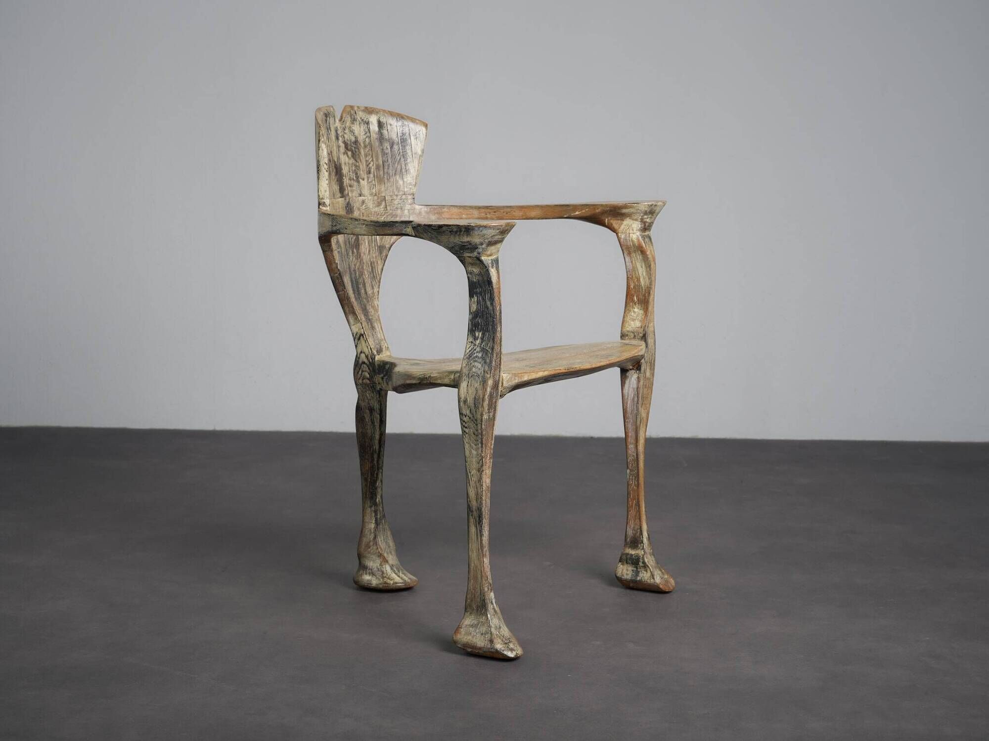 Unique “Ginkgo Biloba” sculptural armchair by Joop Evers and Frans Bolscher, Netherlands, 1992