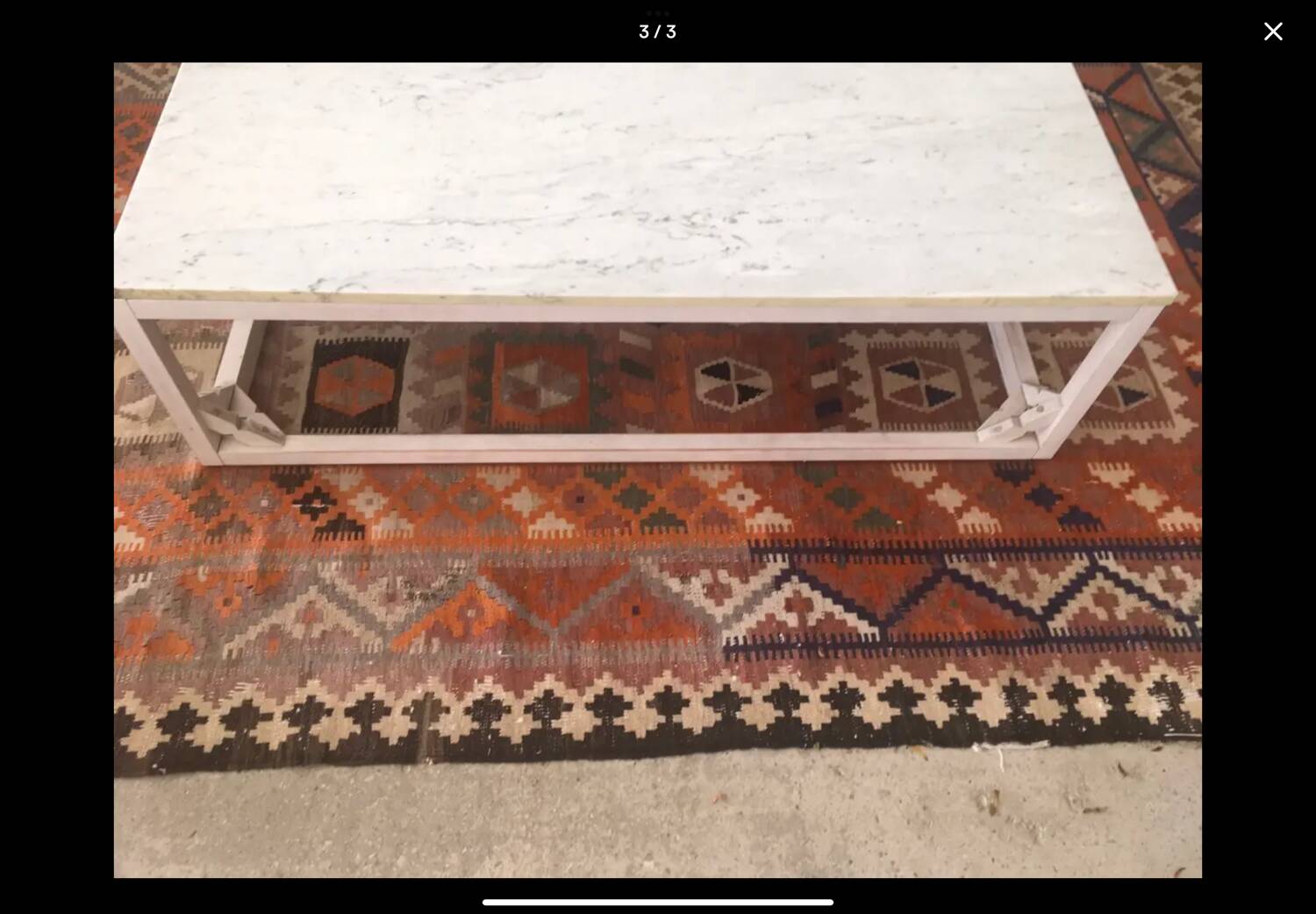 Marble top coffee table