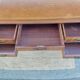 English desk and lyre chair, leather, extensions.