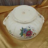 Sarreguemines AGRESTE soup tureen with flower decoration