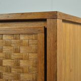 Vintage German Rio sideboard in rosewood, woven finish, Leo Bub, 19