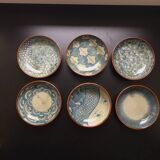 6 Japanese stoneware bowls 10 cm