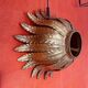 Vintage gold metal flower wall light or ceiling light.