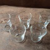 Set of 5 vintage glasses