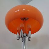 Italian orange plastic and chrome table lamp, 1960s