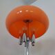 Italian orange plastic and chrome table lamp, 1960s
