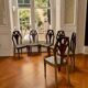 Ensemble de 6 chaises de salle à manger en noyer sculpté Art Déco, années 1920/1930