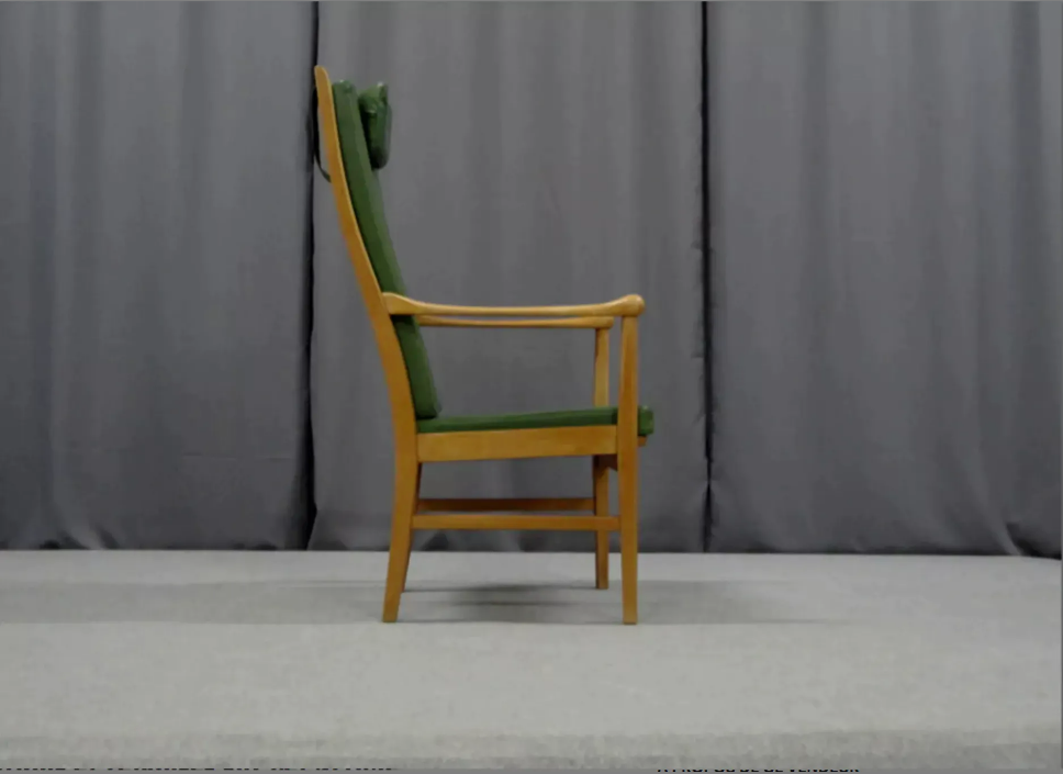 Oak wood armchair 1950