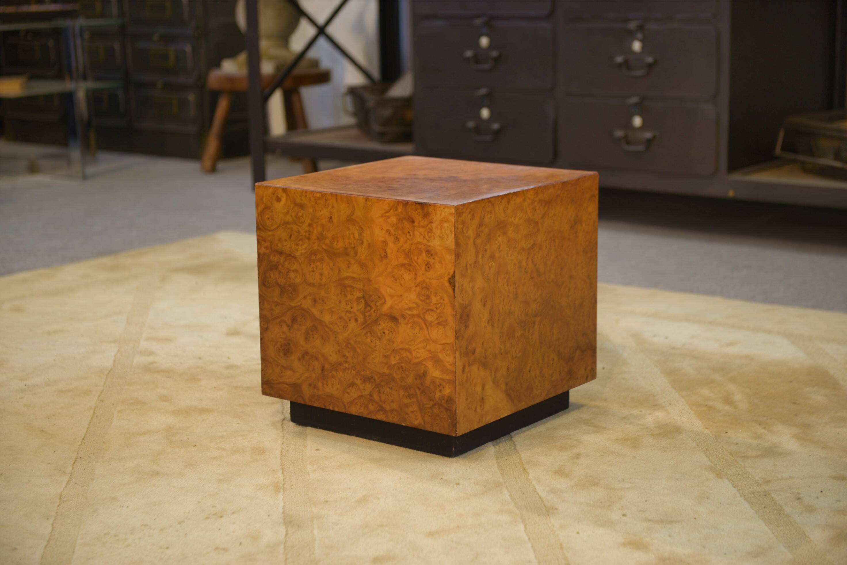 Elm burl stool from the 1970s