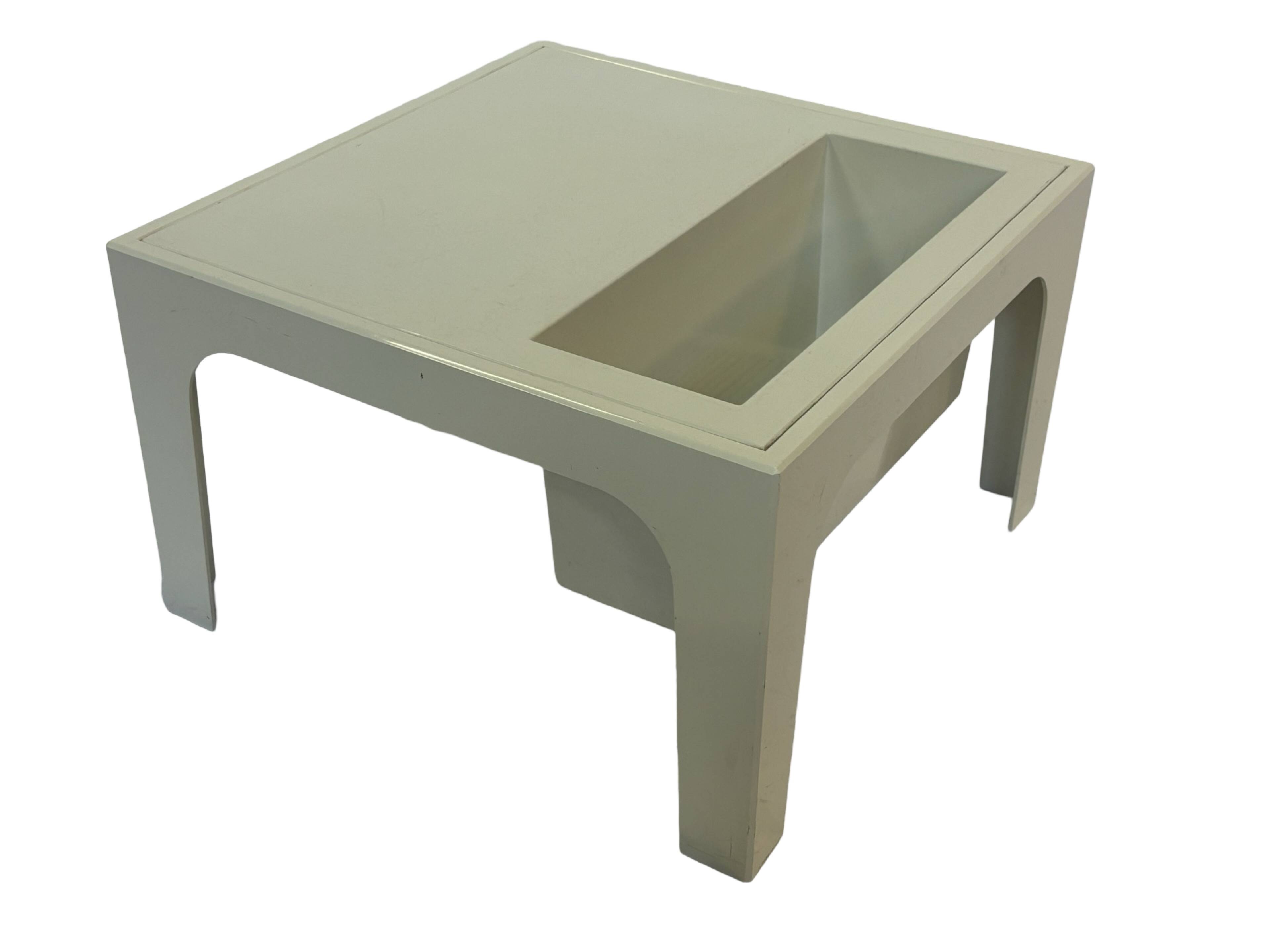 Vintage table with magazine holder, 70s space age