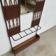 Pair of rattan and metal lockers