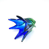 Sculptural Murano Vase – Cobalt Blue & Green - circa 1960