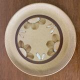 Set of 6 old sarreguemines plates beige ceramic flower decor