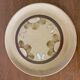 Set of 6 old sarreguemines plates beige ceramic flower decor