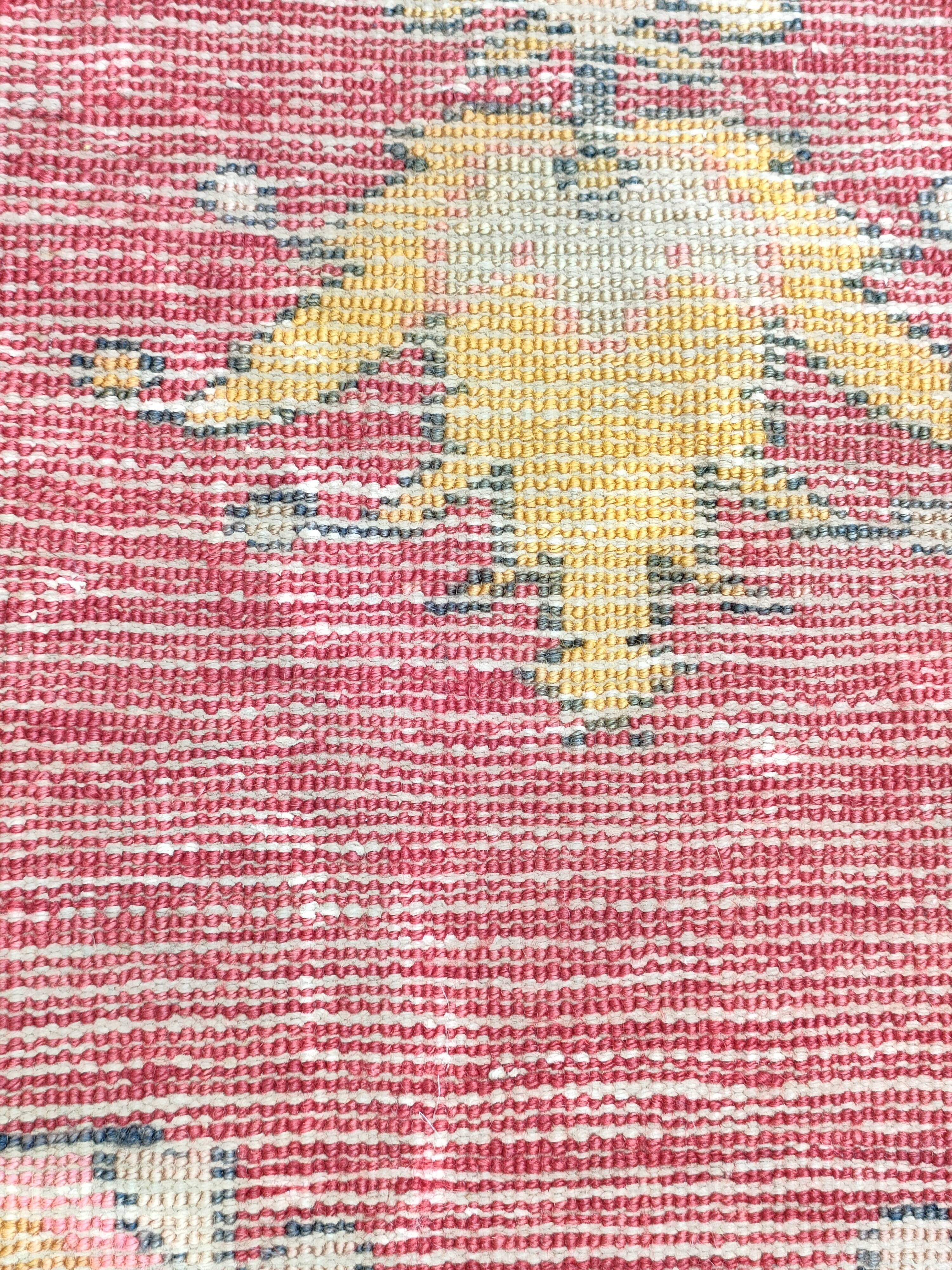 Tapis patiné orient laine fait mai 166 cm x 95 cm