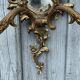 Pair of vintage bronze wall sconces with mirror and 2 candles