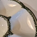 Lot of 8 oyster plates in GIEN France barbotine earthenware stamped