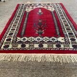Vintage woven wool rug 130x80
